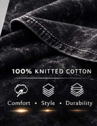 41YsMevYjJL Close-up of dye washed acid wash texture on oversized cotton t shirt fabric