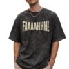 61w6tzMVuRL._SY741_ Man wearing black oversized cotton t shirt with drop shoulder fit and dye washed finish, back view street style